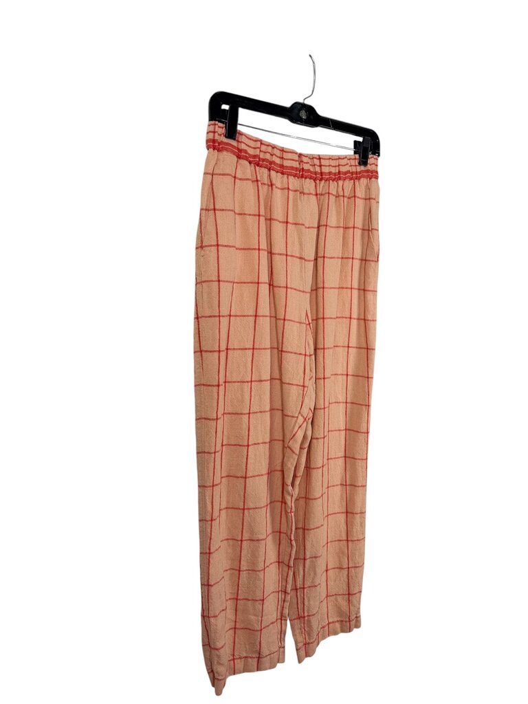 FORTE FORTE GRID LINEN PANTS