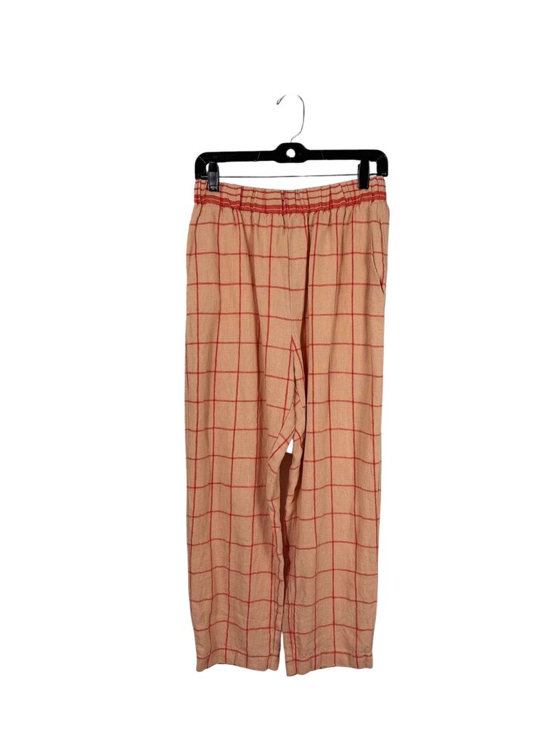 FORTE FORTE GRID LINEN PANTS