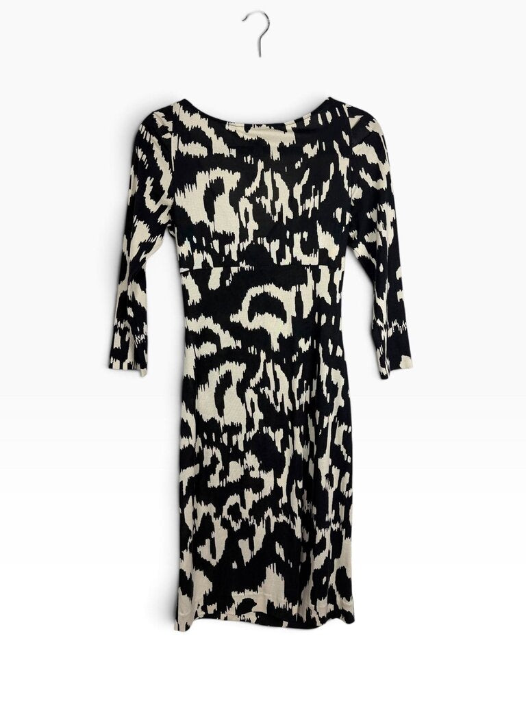 DIANE VON FURSTENBURG SILK FAUX WRAP DRESS