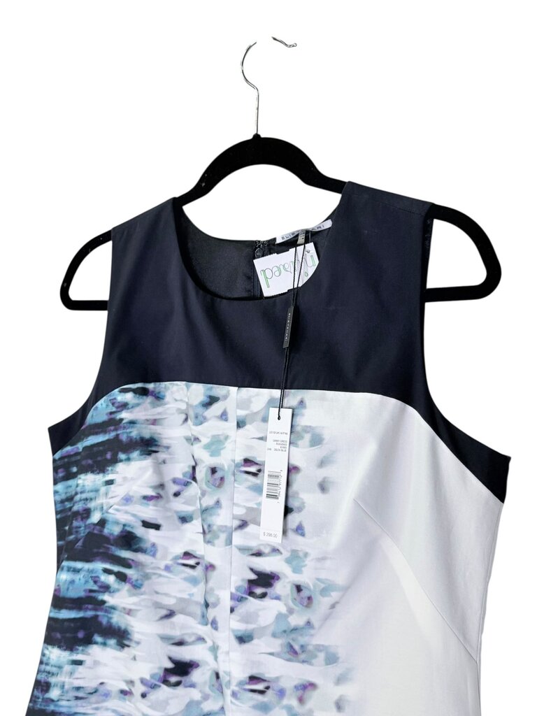 ELIE TAHARI WATERCOLOR SHEATH DRESS