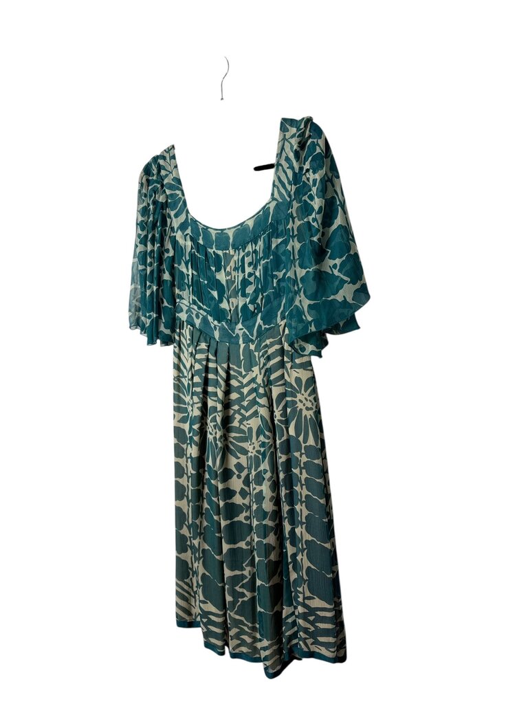 ANNA SUI LEAF/FLORAL PRINT DRESS
