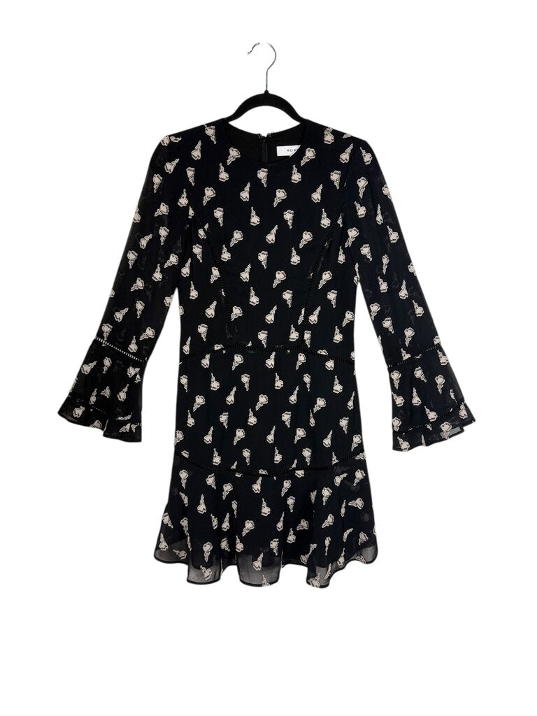 REISS FLORAL CROCHET DRESS