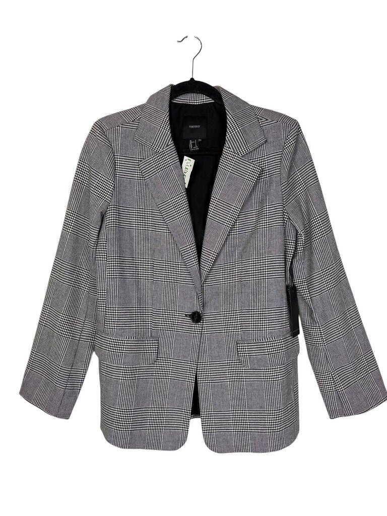 FOREVER 21 PLAID HOUNDSTOOTH BLAZER