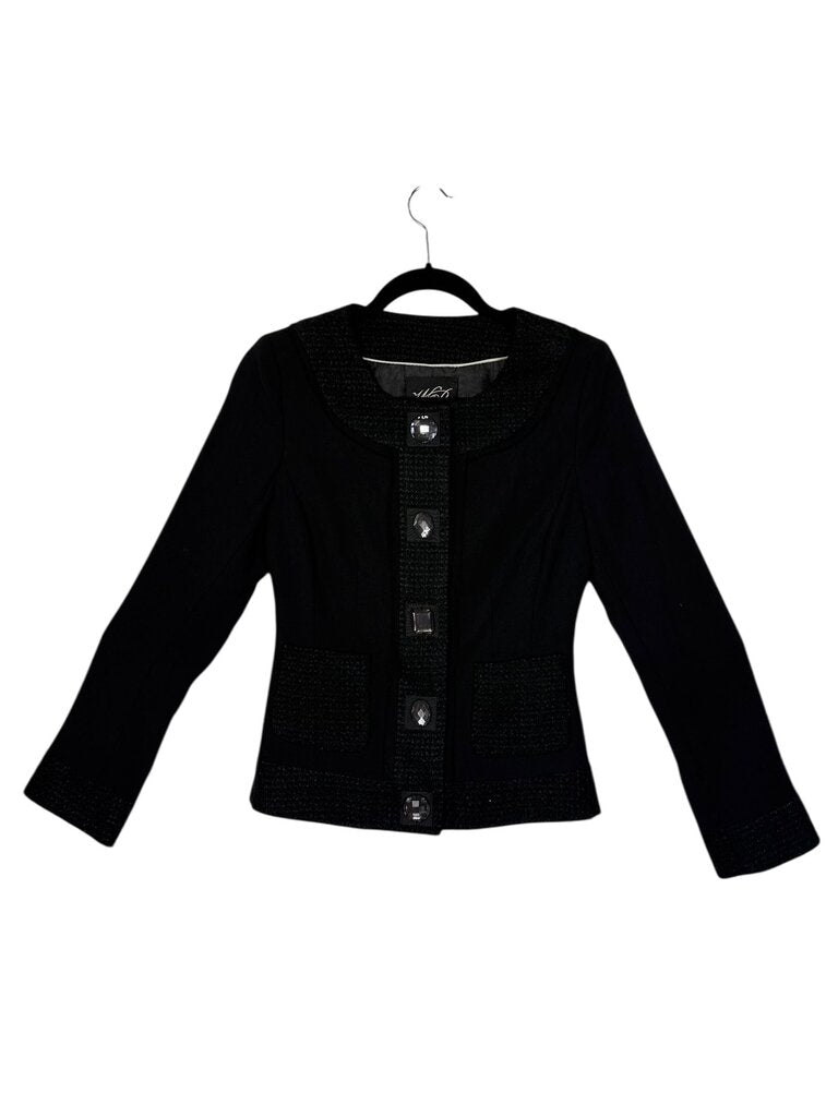 WHBM tweed and mesh gem blazer