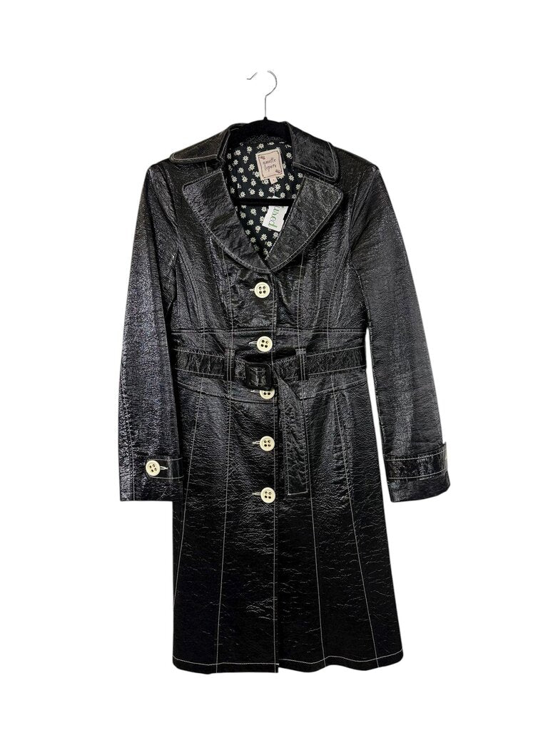 NANETTE LEPORE CRINKLE BELTED TRENCH