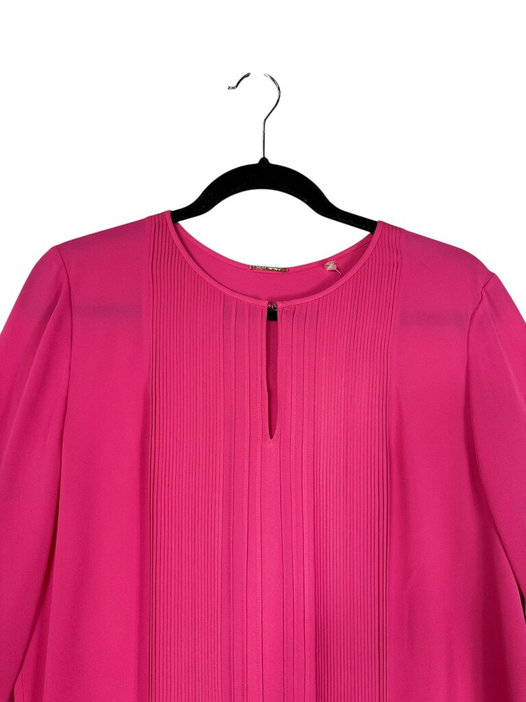 ELIE TAHARI SILK KEYHOLE BLOUSE