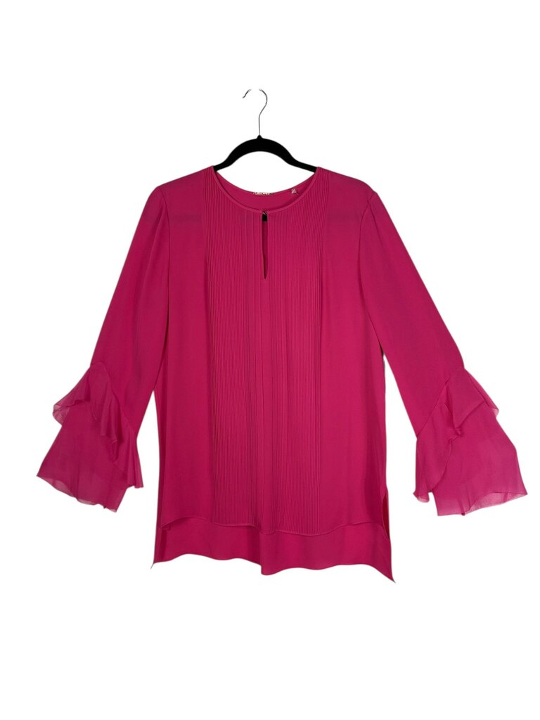 ELIE TAHARI SILK KEYHOLE BLOUSE