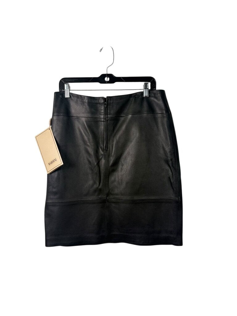 MARDINI LEATHER MIDI SKIRT