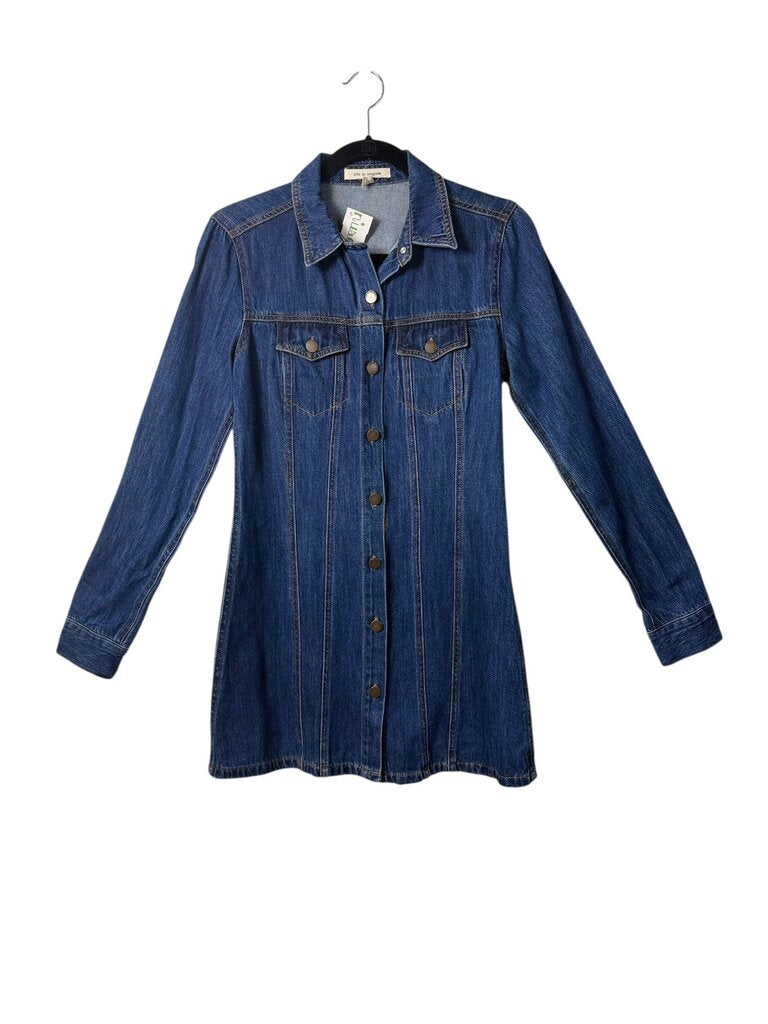 LIFE IN PROGRESS DENIM BUTTON SHACKET