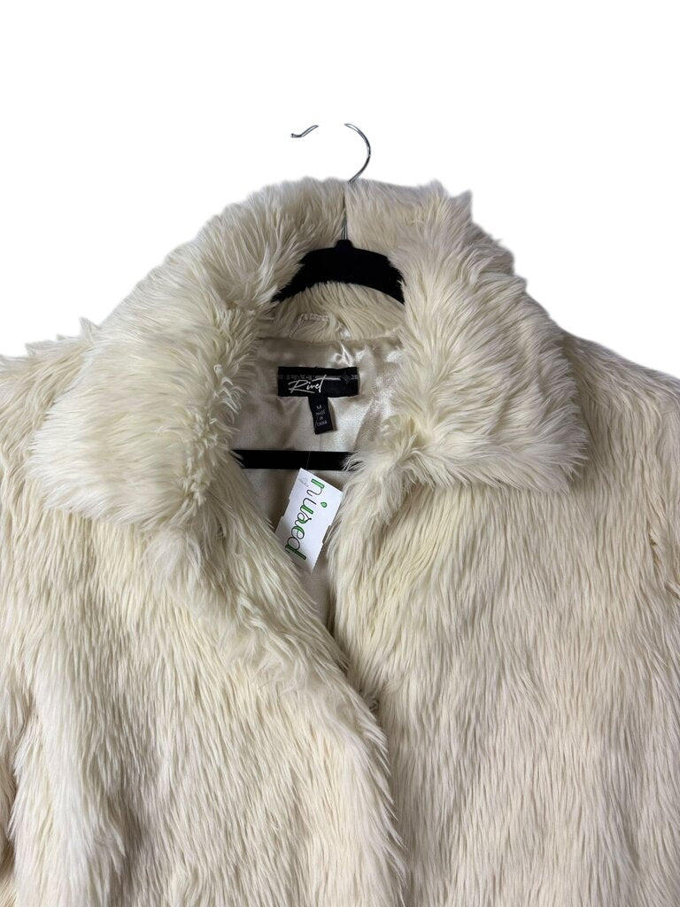 RIVET FAUX FUR JACKET