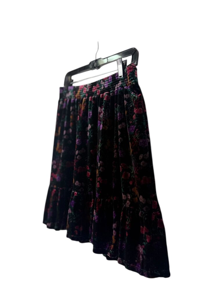 LOFT VELVET FLORAL MINI SKIRT