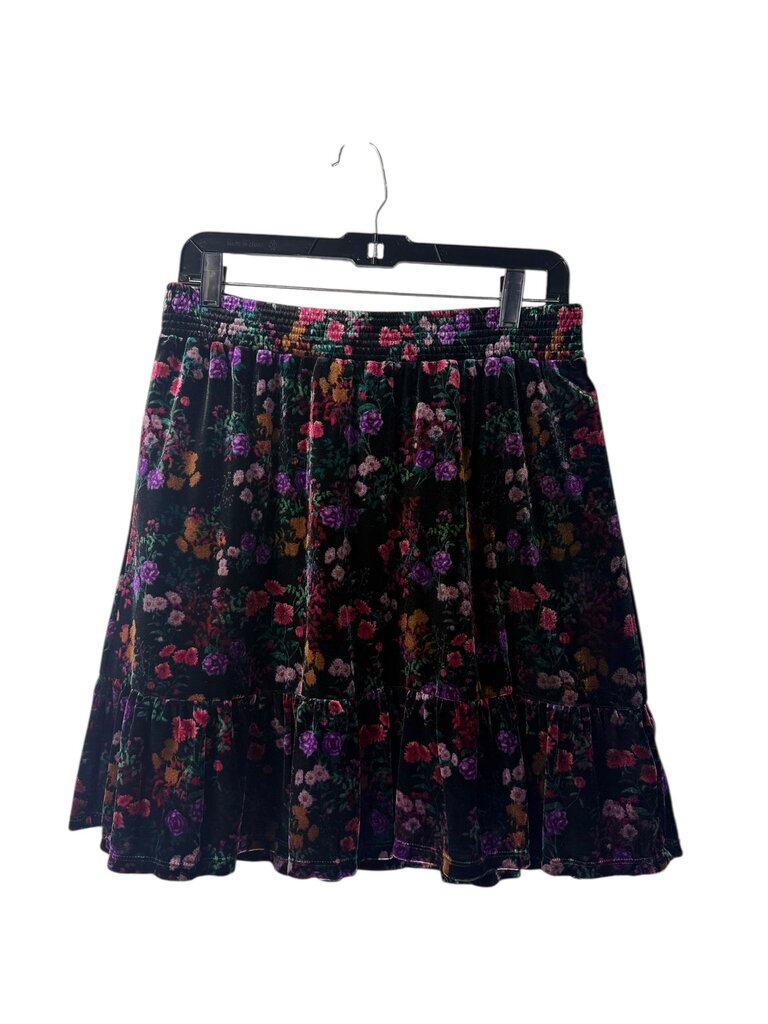 LOFT VELVET FLORAL MINI SKIRT