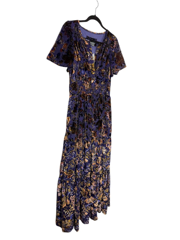 ANTHROPOLOGIE VELVET FLORAL MAXI