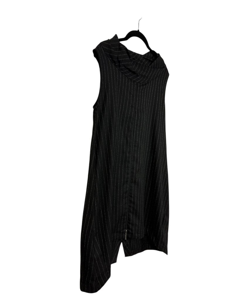 LISA BAYNE PINSTRIPE ZIPPER DRESS
