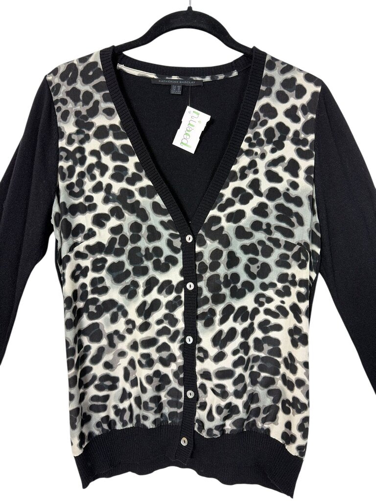 KATHERINE BARCLAY CHEETAH PRINT CARDIGAN