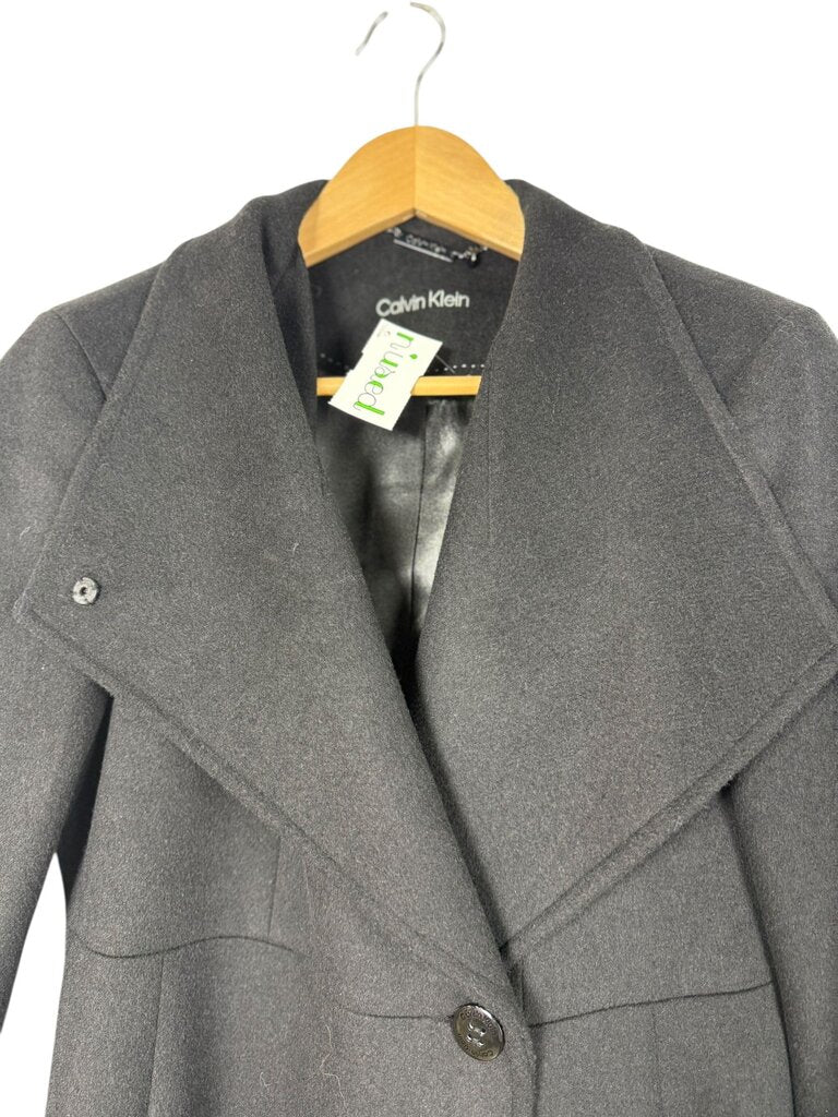 CALVIN KLEIN WOOL TRENCH
