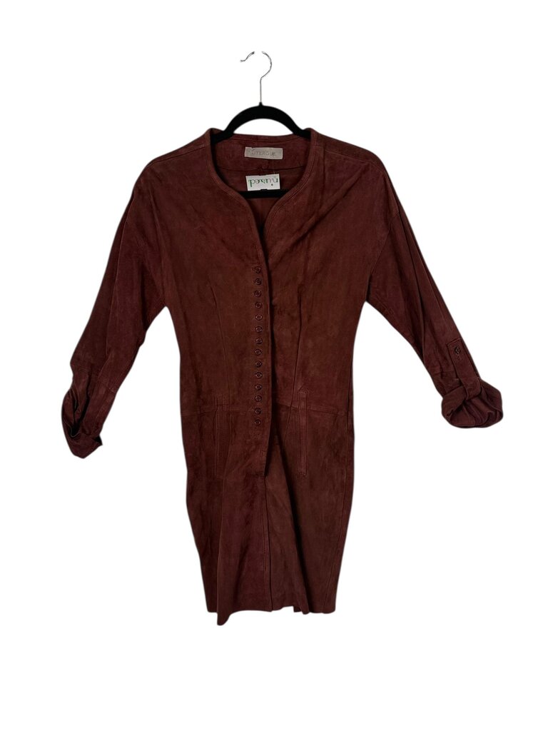 UTERQUE BROWN SUEDE DRESS