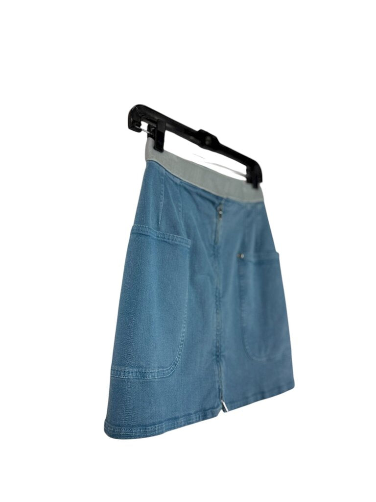 CHANEL DENIM VELCRO MINI SKIRT