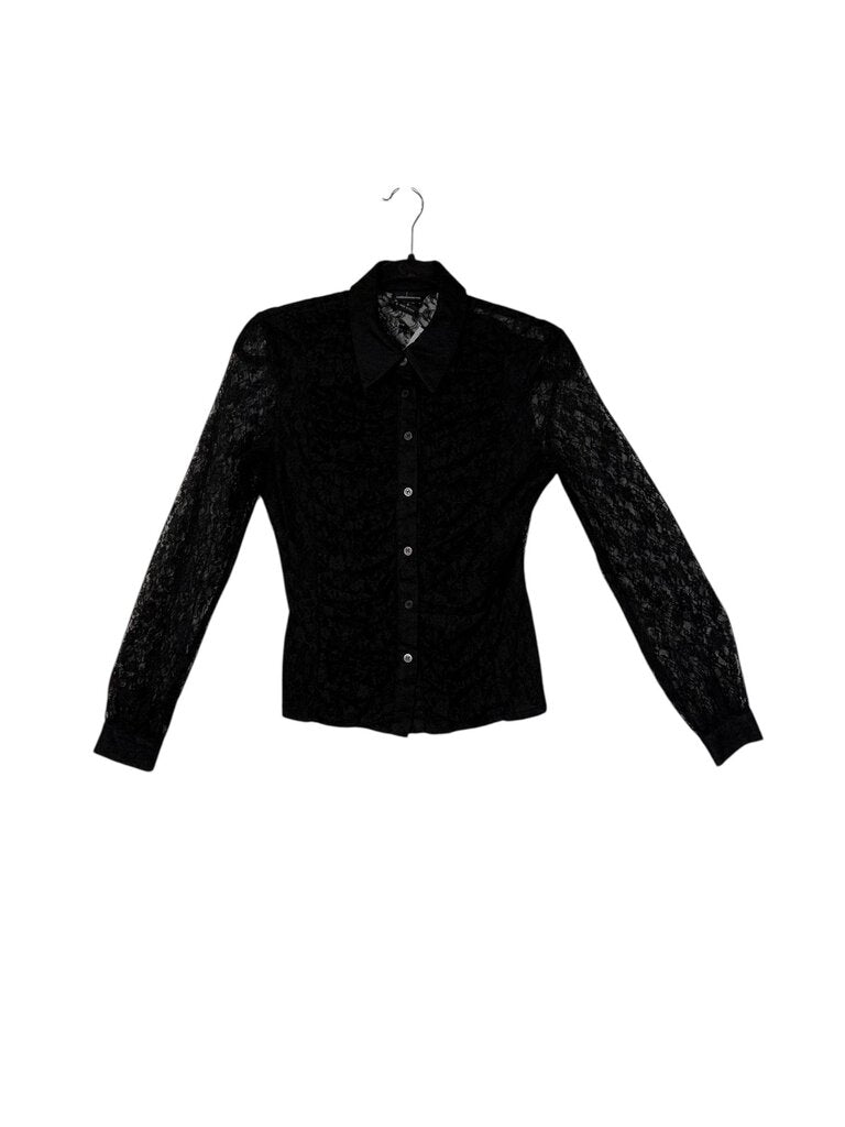 MODA INTERNATIONAL LACE BUTTON DOWN