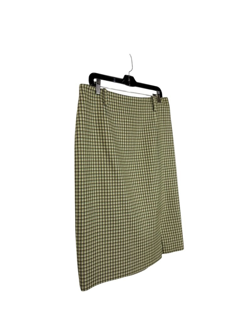 TALBOTS HOUNDSTOOTH WOOL SKIRT