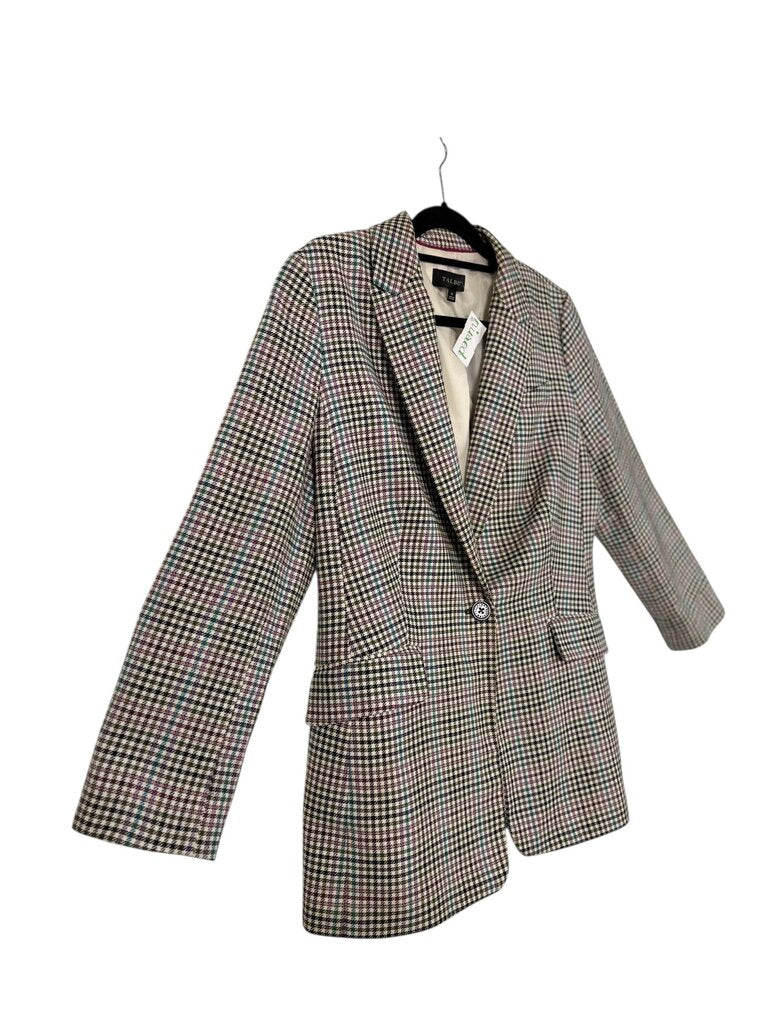TALBOTS MULIT COLOR HOUNDSTOOTH BLAZER