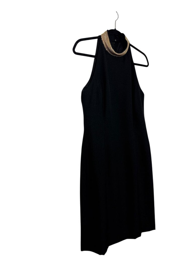 GILLIAN GOLD CHAIN HALTER DRESS