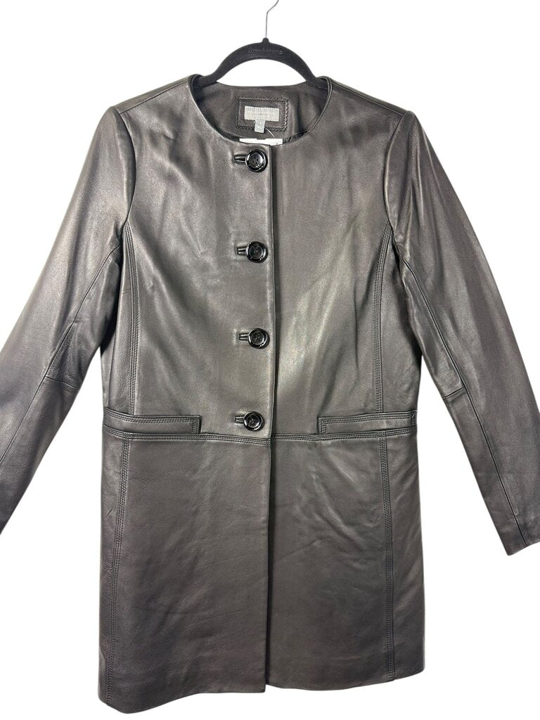 NEIMAN MARCUS LEATHER COAT