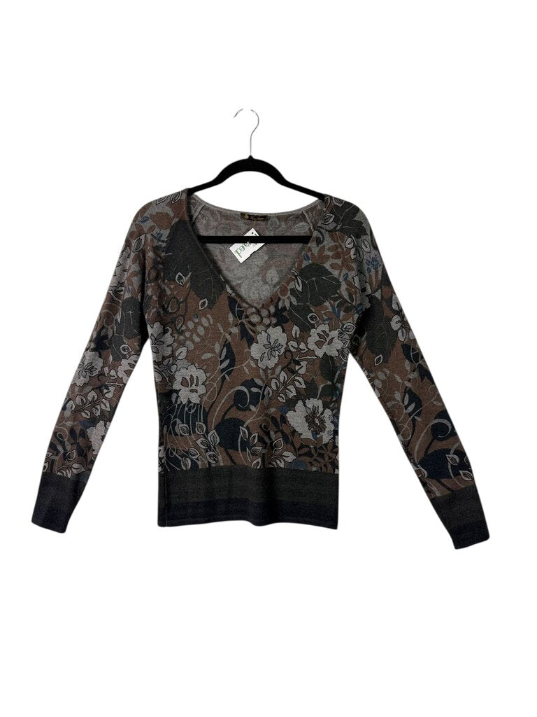LORO PIANA FLORAL CASHMERE SWEATER