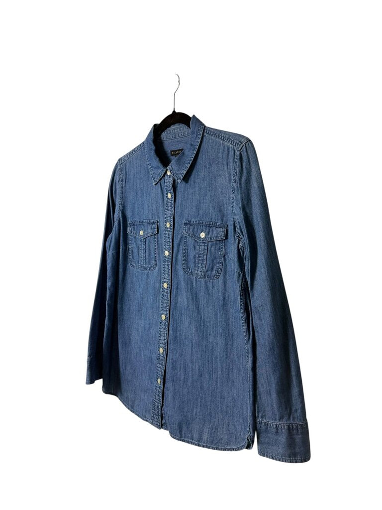 TALBOTS CHAMBRAY BUTTON UP