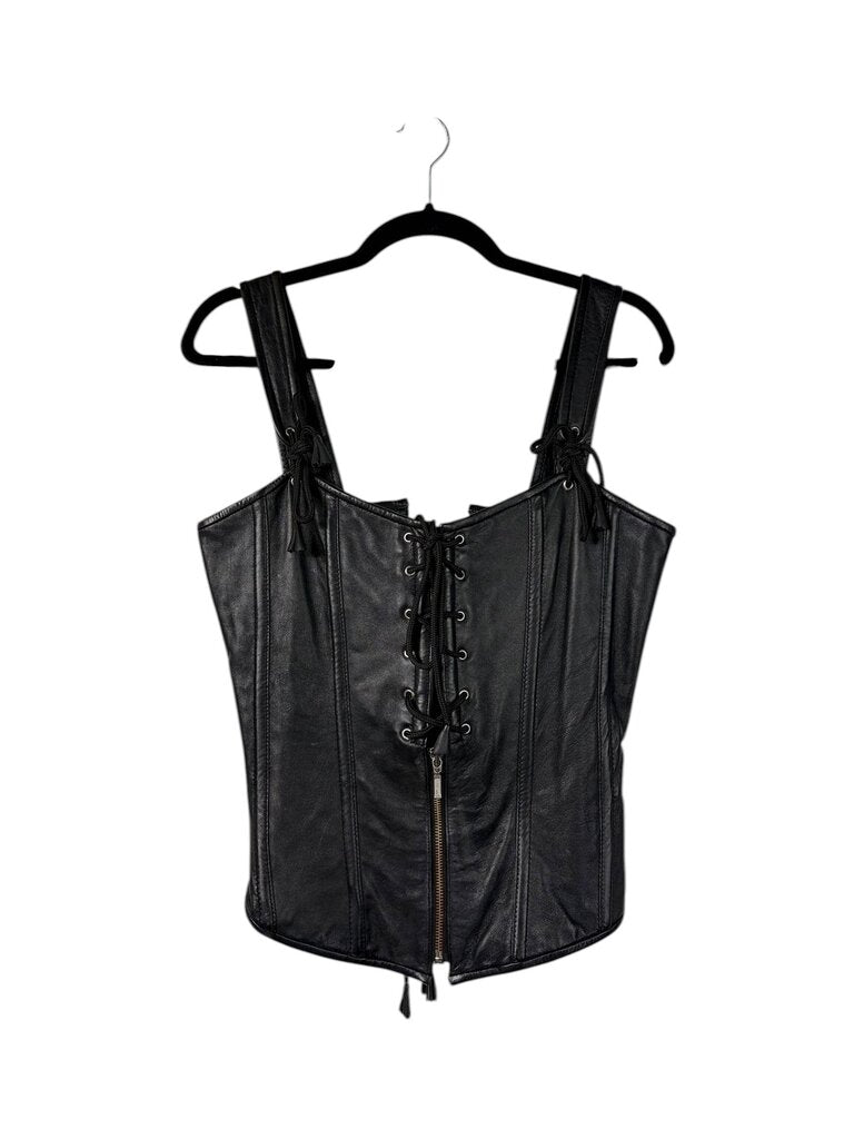 LEATHER LACE UP CORSET