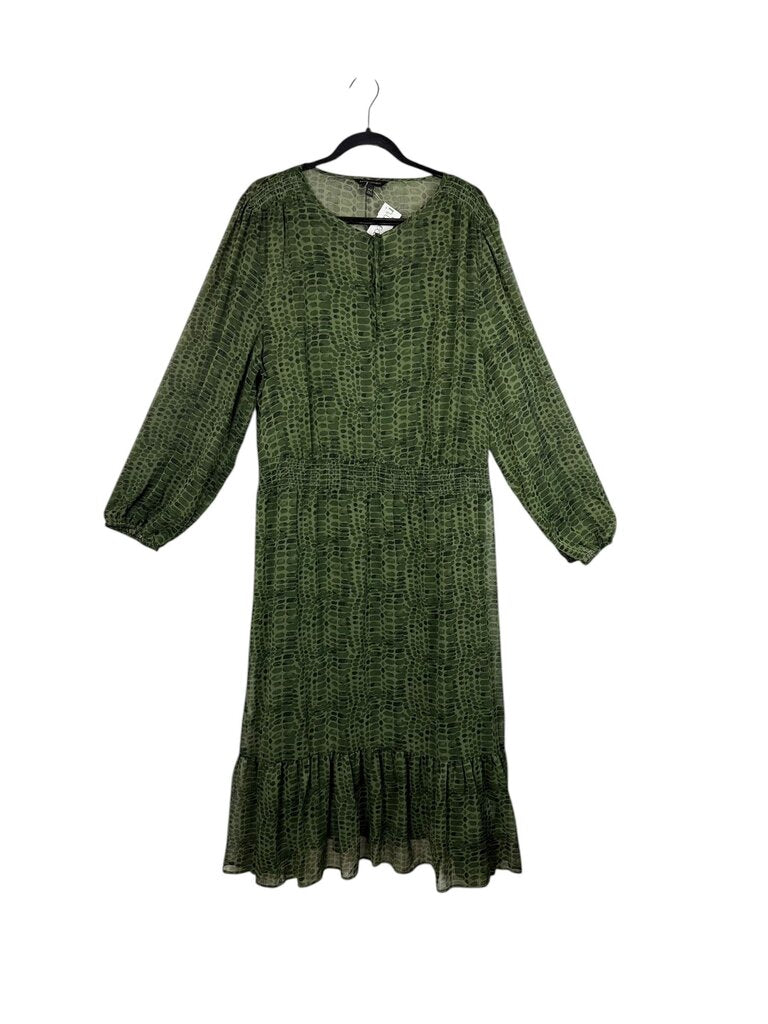 BANANA REPUBLIC SNAKESKIN FLOWY DRESS