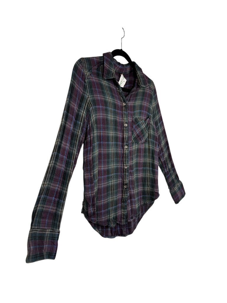 FREE PEOPLE PLAID FLANNEL SHIRT