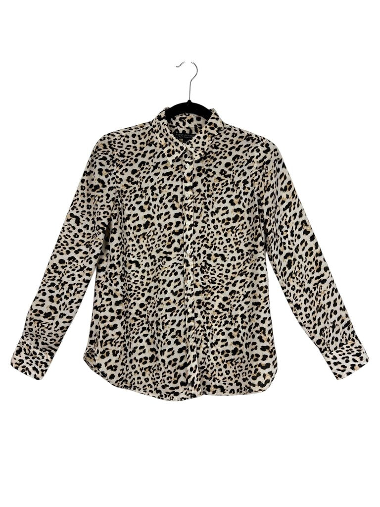 BANANA REPUBLIC CHEETAH PRINT BUTTON DOWN