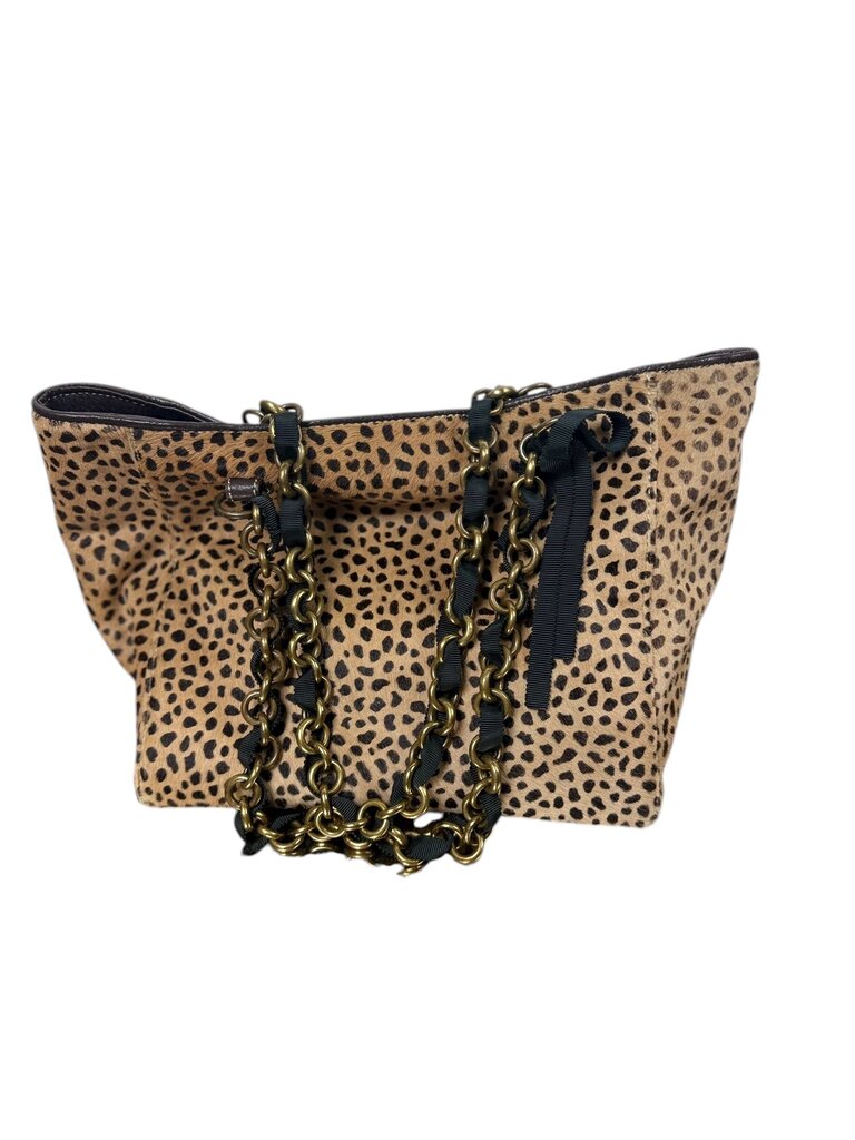 J. CREW CHAIN HANDLE CHEETAH HANDBAG