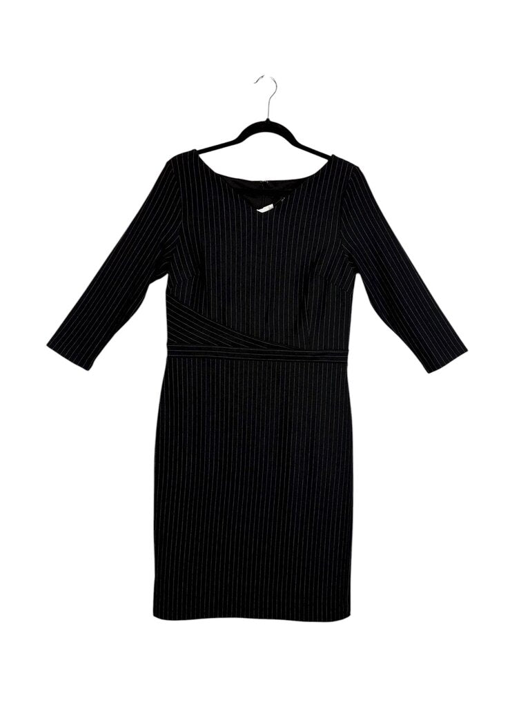 ANN TAYLOR PINSTRIPE MIDI DRESS