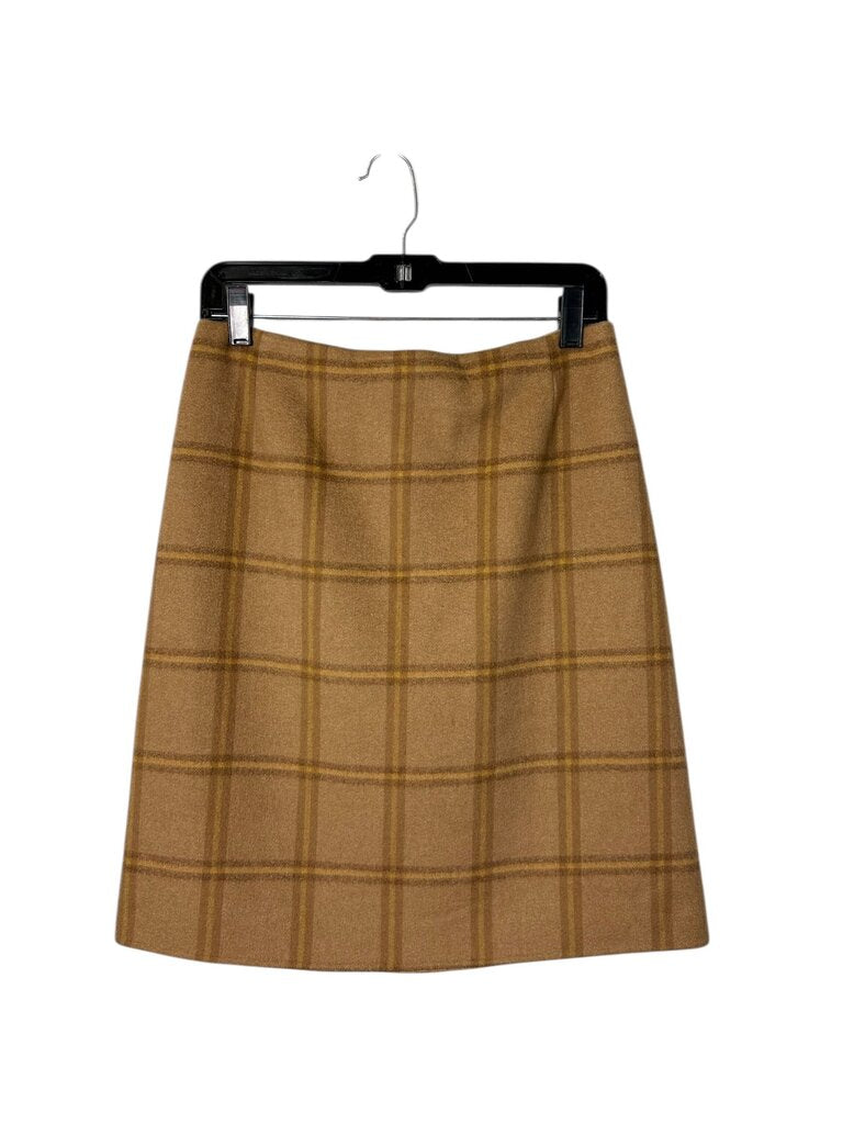 LORO PIANA PLAID CASHMERE SKIRT