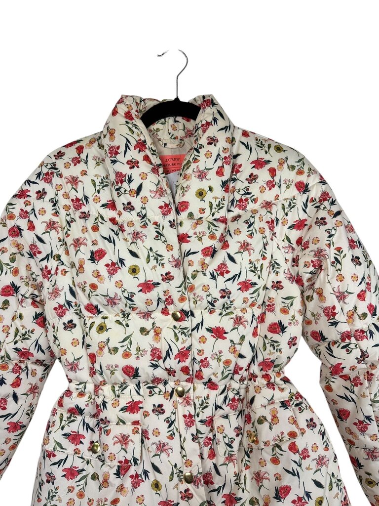 J. CREW FLORAL PUFFER JACKET