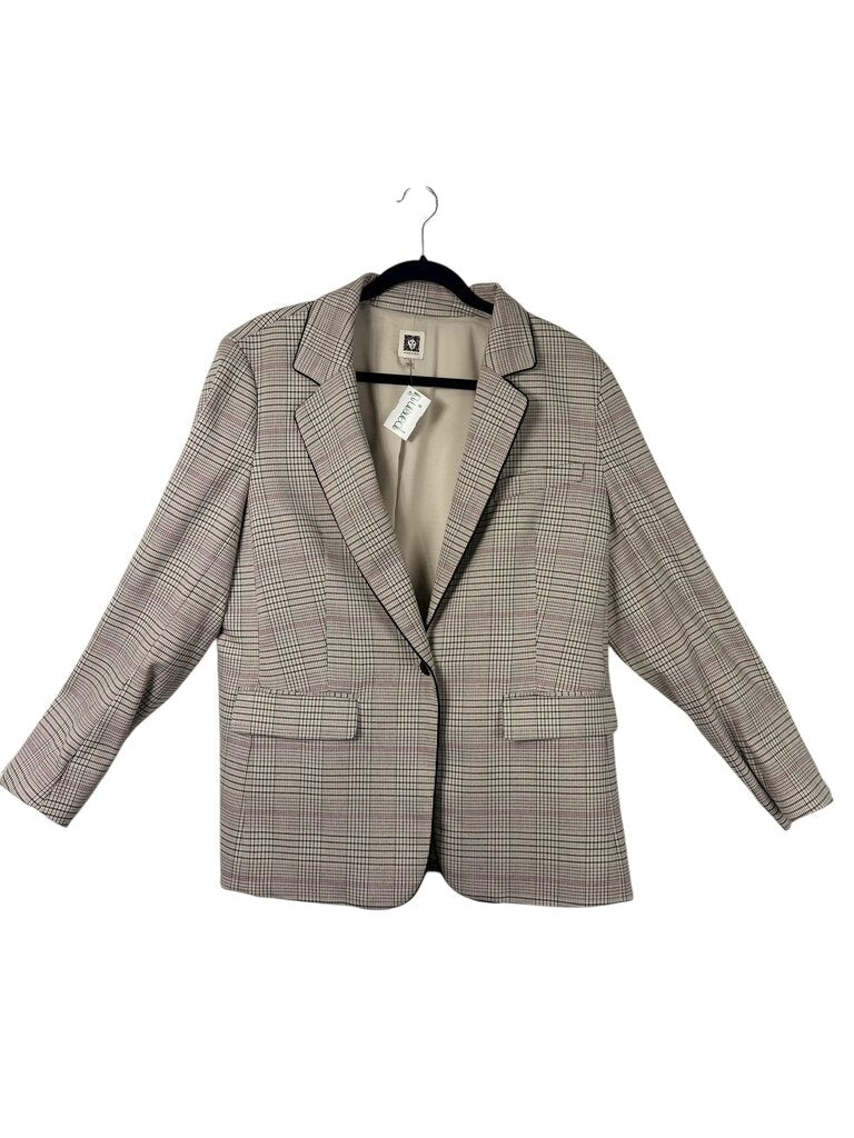 ANNE KLEIN PLAID BLAZER