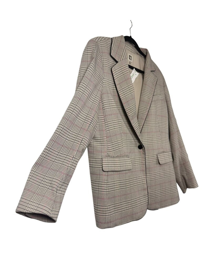 ANNE KLEIN PLAID BLAZER