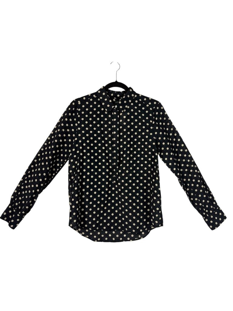 J. CREW POLKA DOT BUTTON UP