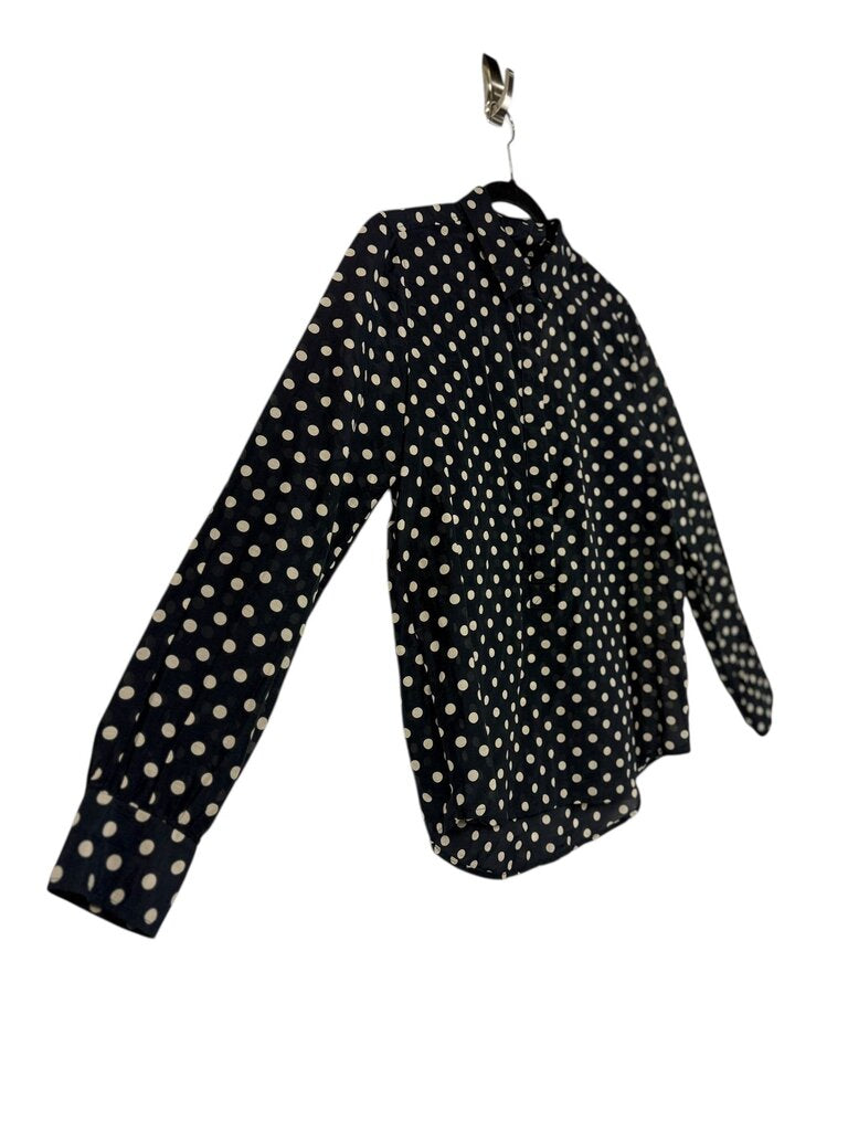 J. CREW POLKA DOT BUTTON UP