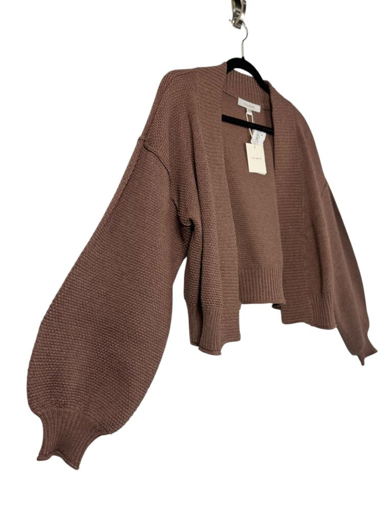 FLAT WHITE OPEN KNIT CARDIGAN