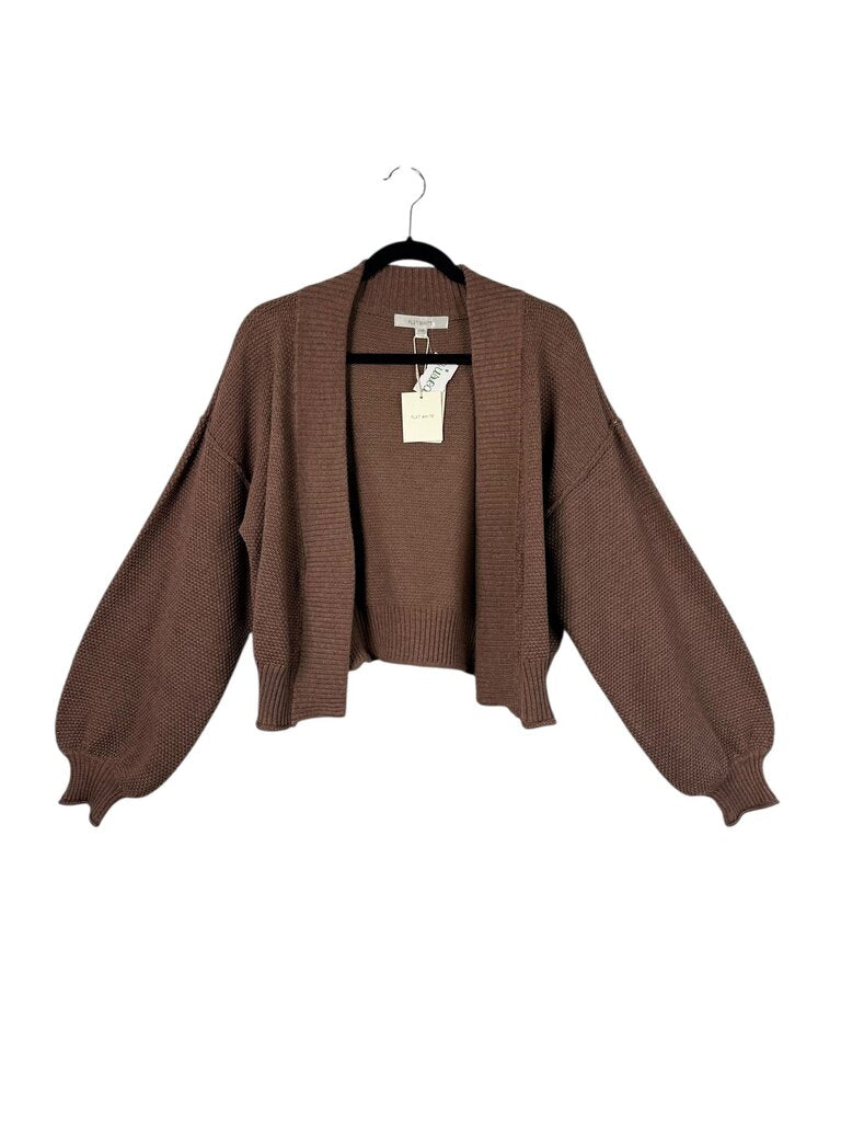 FLAT WHITE OPEN KNIT CARDIGAN