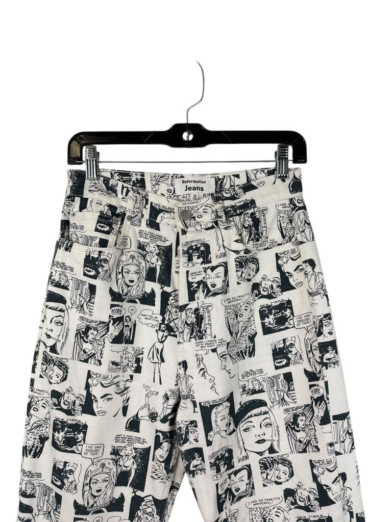 REFORMATION NEWSPRINT JEANS