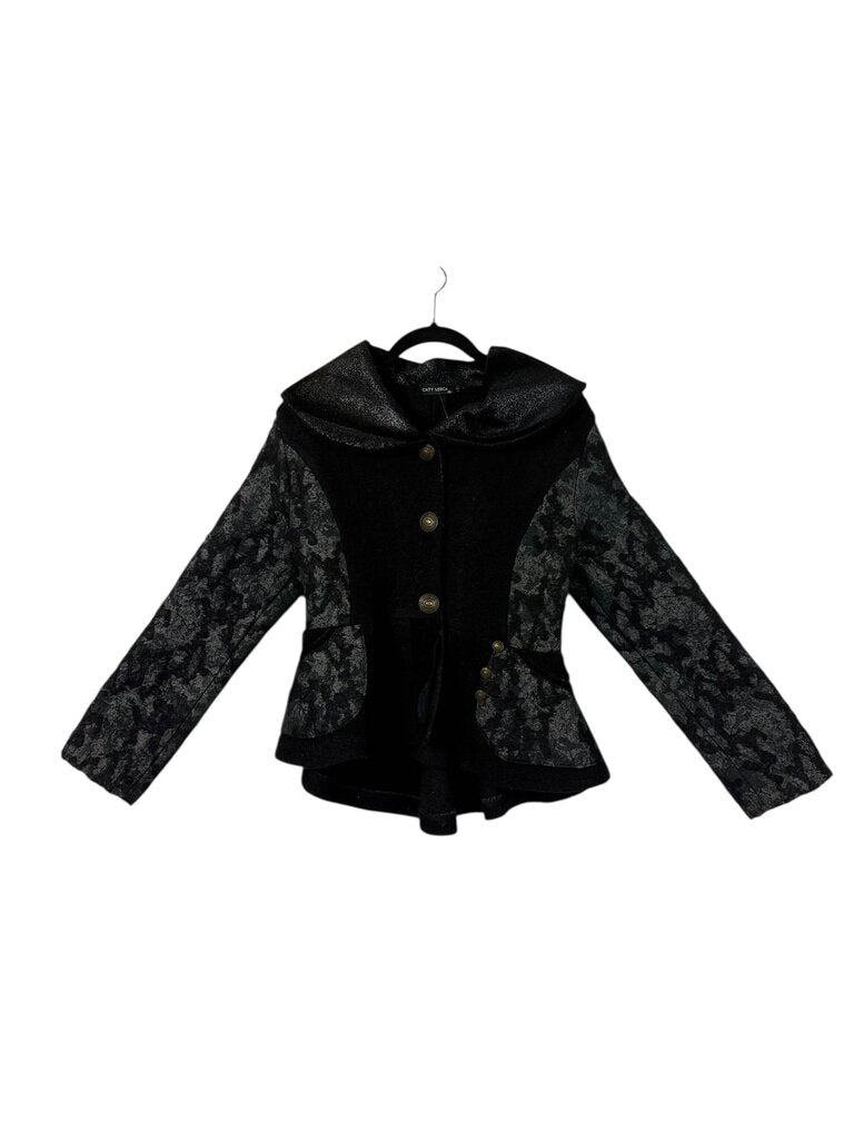 CATY LESCA TAPESTRY PEPLUM SHAWL