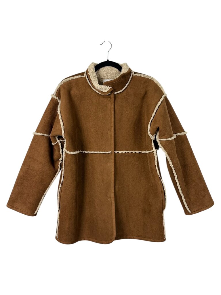 VELVET TEDDY FAUX SUEDE COAT