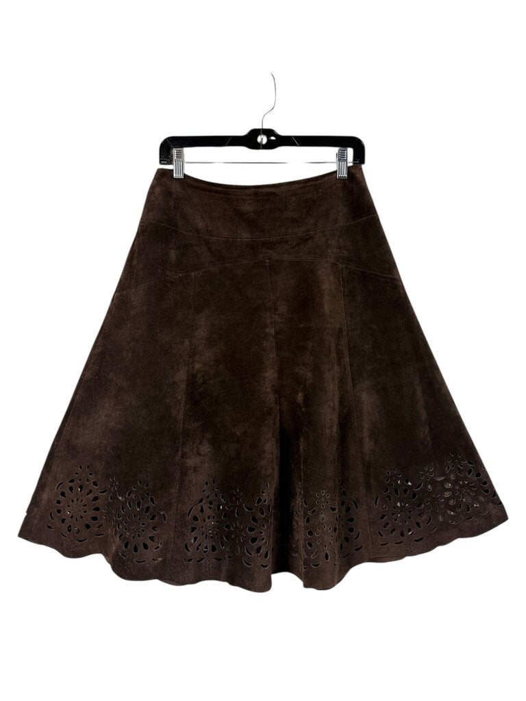 LILLY PUITZER CUT OUT SUEDE SKIRT