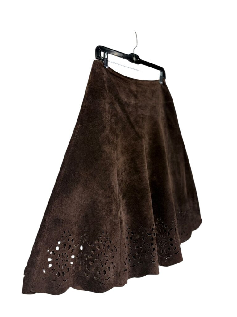 LILLY PUITZER CUT OUT SUEDE SKIRT