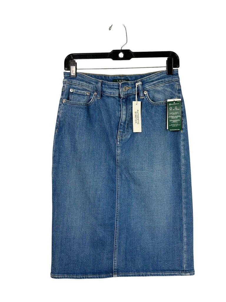 LAUREN RALPH LAUREN DENIM MIDI SKIRT