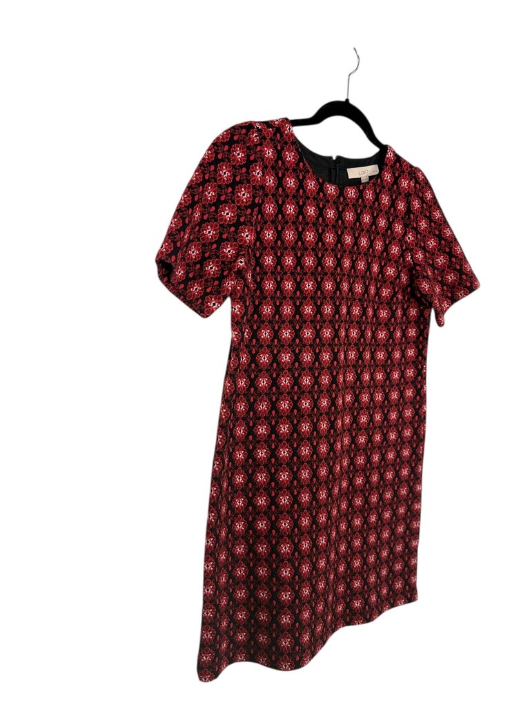 LOFT ABSTRACT FLORAL LINED SHIFT